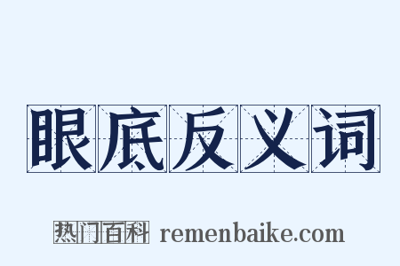 眼底反义词是什么意思的图片